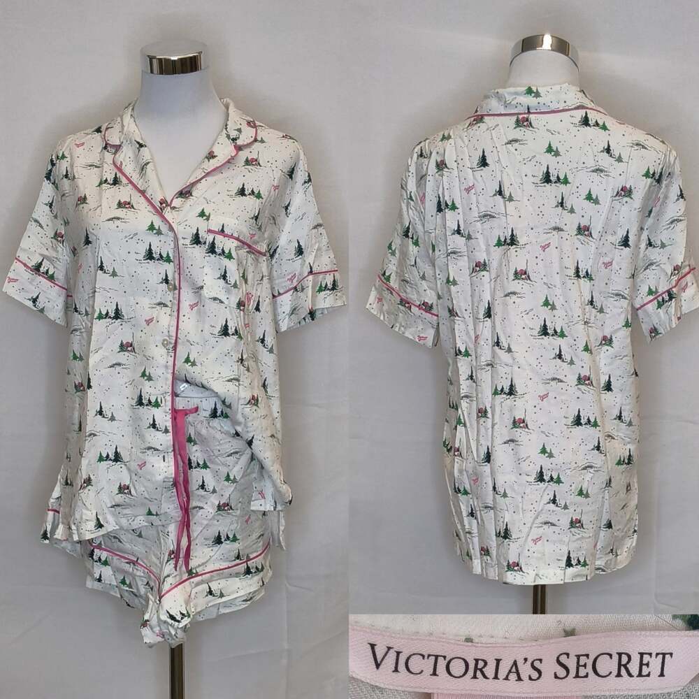 Victoria's Secret Pajamas Women's S Supersoft Winter Print #W5894